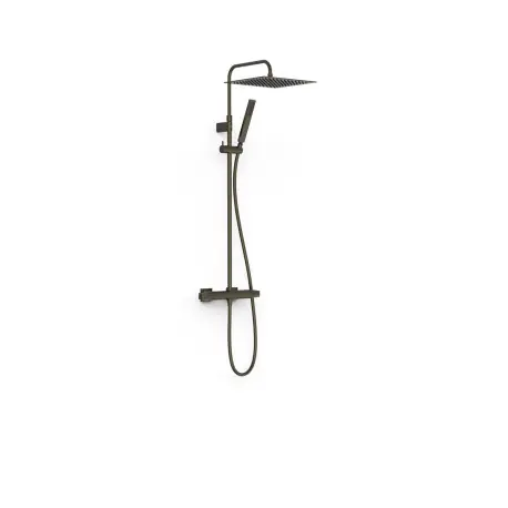 Ensemble de robinet thermostatique mural à 2 voies pour douche Noir bronze - TRES 19039307KMB