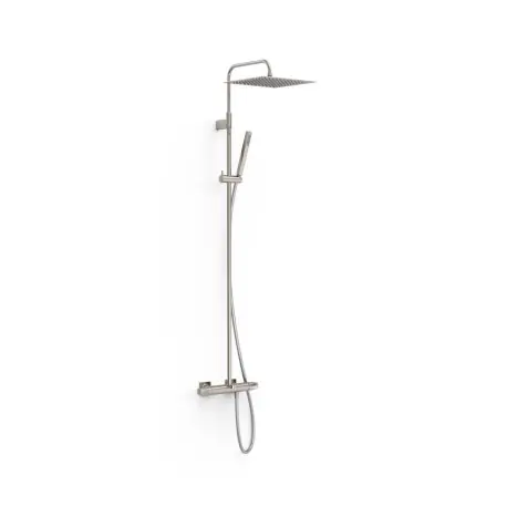 Ensemble de robinet thermostatique mural à 3 voies pour baignoire et douche Acier - TRES 19031205AC