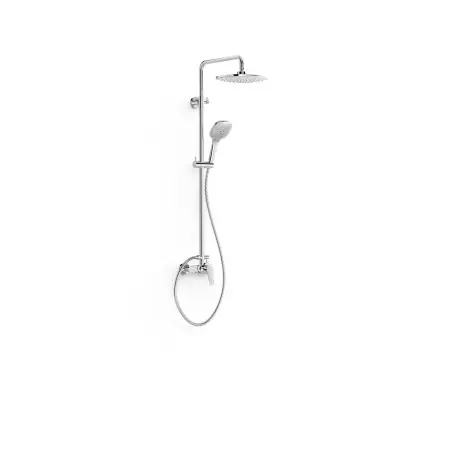 Ensemble de robinet thermostatique mural à 2 voies pour douche Chrome - TRES 21731221