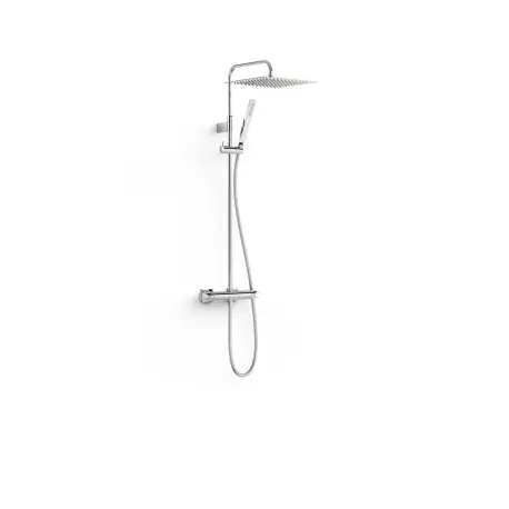 Ensemble de robinet thermostatique mural à 2 voies pour douche Chrome - TRES 19039307
