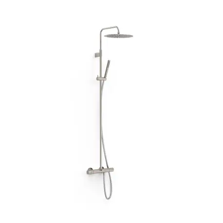 Ensemble de robinet thermostatique mural à 3 voies pour baignoire et douche Acier - TRES 19031202AC