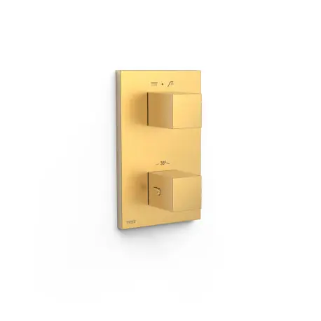 Pièce apparente pour boîtier encastré Therm-box 2 voies Or Mat 24K - TRES 00625001OM