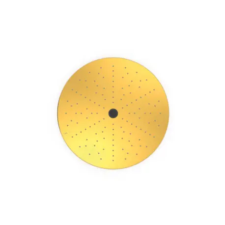 Pommeau de douche encastré au plafondAvec 2 types de jet (pluie/free flow) Or 24K - TRES 13495002OR