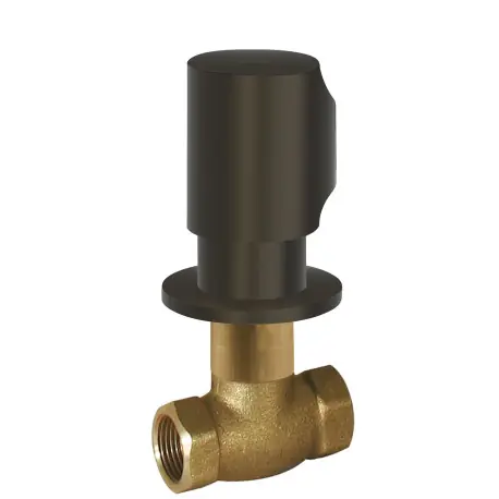 Robinet d’arrêt encastréRaccord fileté femelle 3/4". Noir bronze - TRES 06151101KMB