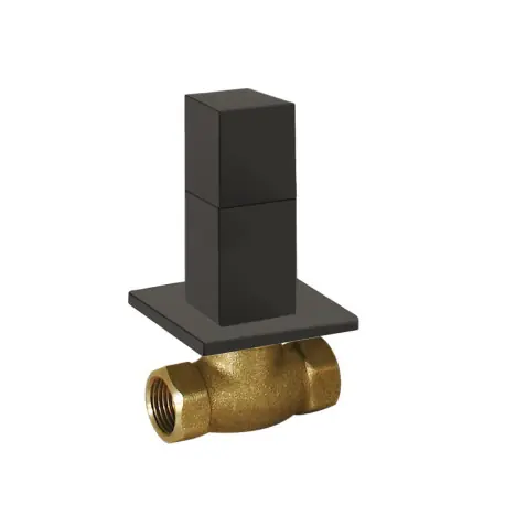 Robinet d’arrêt encastréRaccord fileté femelle 1/2". Noir mat - TRES 00715501NM