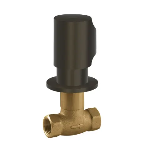 Robinet d’arrêt encastréRaccord fileté femelle 1/2". Noir bronze - TRES 06115501KMB