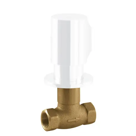 Robinet d’arrêt encastréRaccord fileté femelle 1/2". Blanc mat - TRES 06115501BM