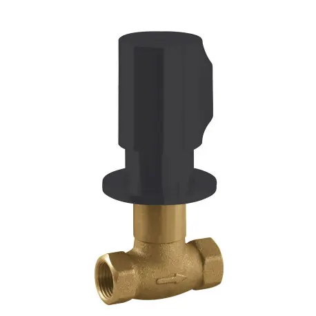 Robinet d’arrêt encastréRaccord fileté femelle 1/2". Noir mat - TRES 06115501NM