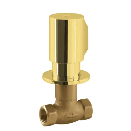 Robinet d’arrêt encastréRaccord fileté femelle 1/2". Or 24K - TRES 06115501OR