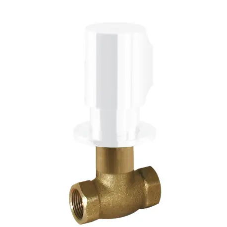 Robinet d’arrêt encastréRaccord fileté femelle 3/4". Blanc mat - TRES 06151101BM