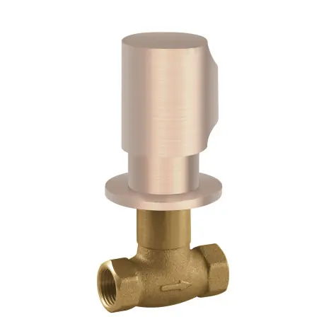 Robinet d’arrêt encastréRaccord fileté femelle 1/2". Or Rose Mat 24K - TRES 06115501OPM