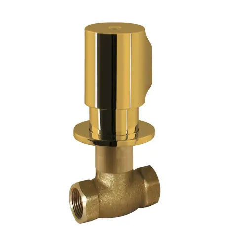 Robinet d’arrêt encastréRaccord fileté femelle 3/4". Or 24K - TRES 06151101OR