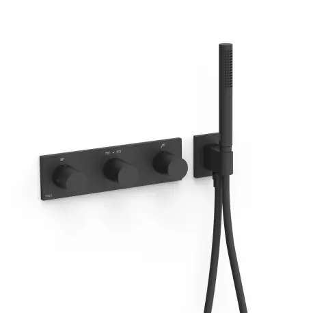 Robinet thermostatique encastré à 3 voies B-system Noir mat - TRES 30735301NM