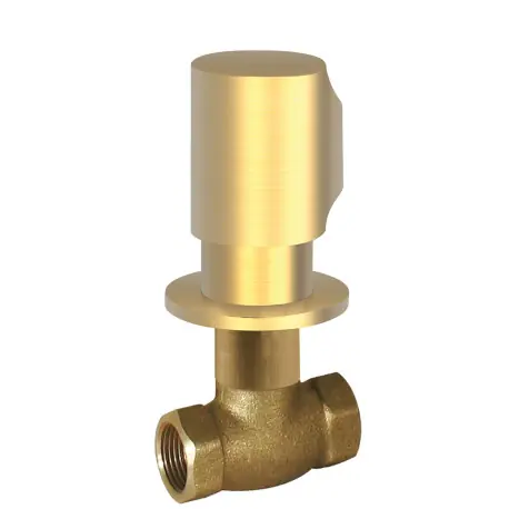 Robinet d’arrêt encastréRaccord fileté femelle 3/4". Or Mat 24K - TRES 06151101OM