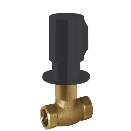 Robinet d’arrêt encastréRaccord fileté femelle 3/4". Noir mat - TRES 06151101NM