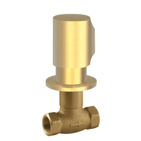 Robinet d’arrêt encastréRaccord fileté femelle 1/2". Or Mat 24K - TRES 06115501OM