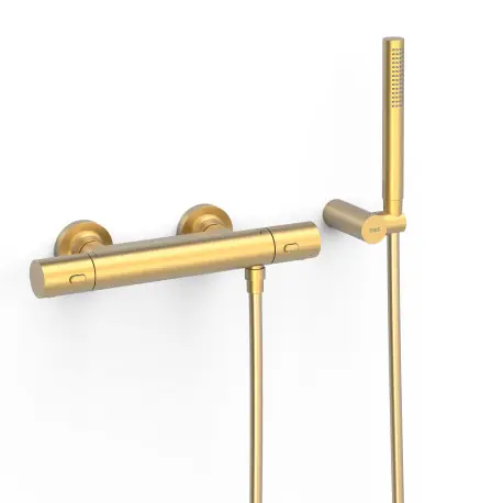 Robinet thermostatique mural Over-wall pour doucheDouchette Or Mat 24K - TRES 19016429OM