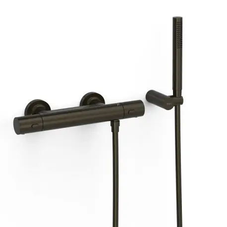 Robinet thermostatique mural Over-wall pour doucheDouchette Noir bronze - TRES 19016429KMB