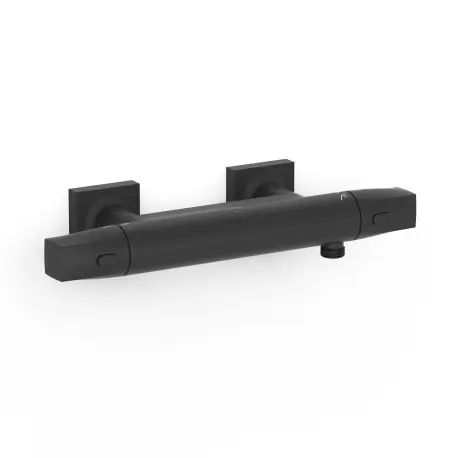 Robinet thermostatique mural Over-wall pour doucheSans accessoires Noir mat - TRES 19016405NM