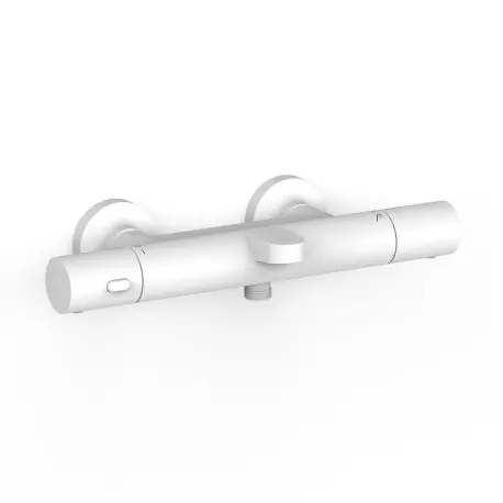 Robinet thermostatique mural pour baignoire et doucheSans accessoires Blanc mat - TRES 19017402BM