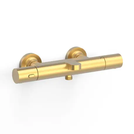 Robinet thermostatique mural pour baignoire et doucheSans accessoires Or Mat 24K - TRES 19017402OM