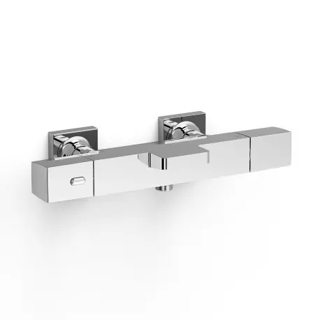 Robinet thermostatique mural pour baignoire et doucheSans accessoires Chrome - TRES 19017406