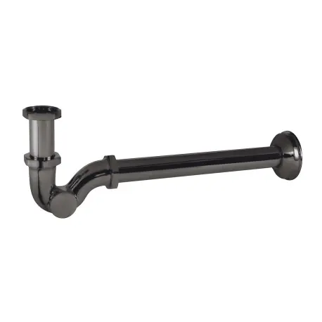 Siphon télescopique avec un trou pour lavabo Noir Métallisé - TRES 03463820KM