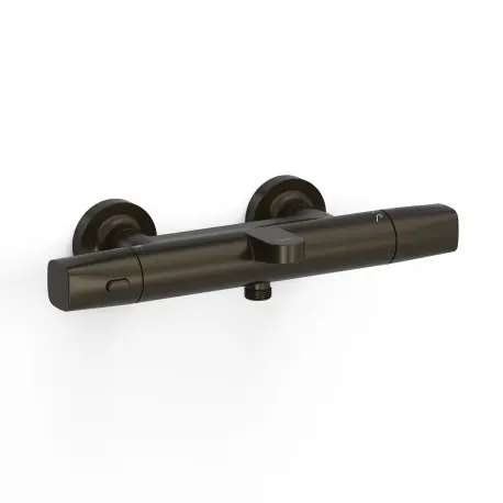 Robinet thermostatique mural pour baignoire et doucheSans accessoires Noir bronze - TRES 19017404KMB