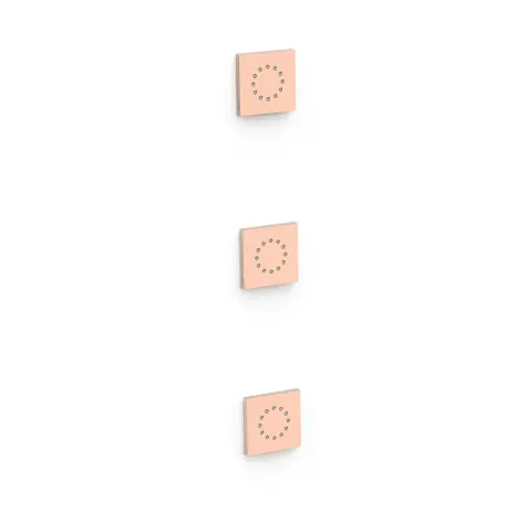 3 jets d’hydromassage encastrés Or Rose Mat 24K - TRES 13451501OPM