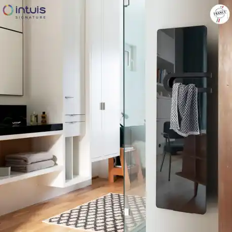 Sèche-serviettes électrique CAMPAVER BAINS Nativ soufflant 1500W Noir astrakan - INTUIS SIGNATURE K165125