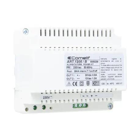 Transformateur D‘Alimentation 230 Vac / 12 Vca - 20 Vcc - COMELIT 1205/B