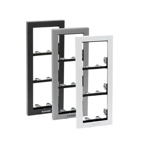 Chassis 4 Modules Serie Ikall, Cadre Silver - COMELIT 3311/4S