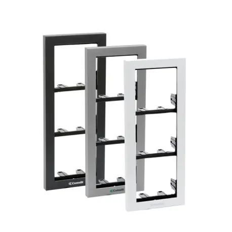 Chassis 3 Modules Avec Cadre Anthracite - COMELIT 3311/3A