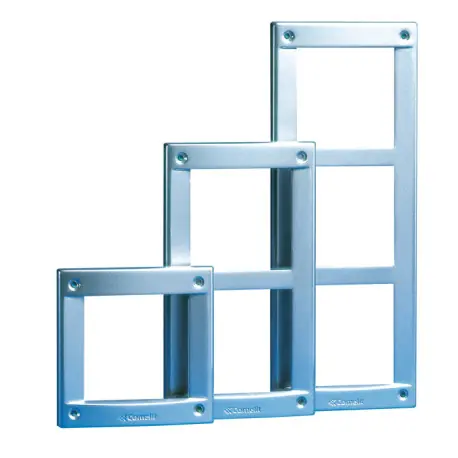 Cadre Aluminium Gris Acier Vandalcom 1 Module - COMELIT 3161/1A
