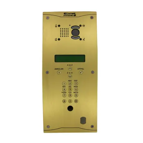 Platine Alu Champagne Découpe Droite Couleur Champagne + 1250Iv Inclus - COMELIT PIC5/CHAMP