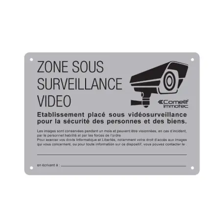 Panneau Zone Surveillée, Lieu Privé - COMELIT 43502C