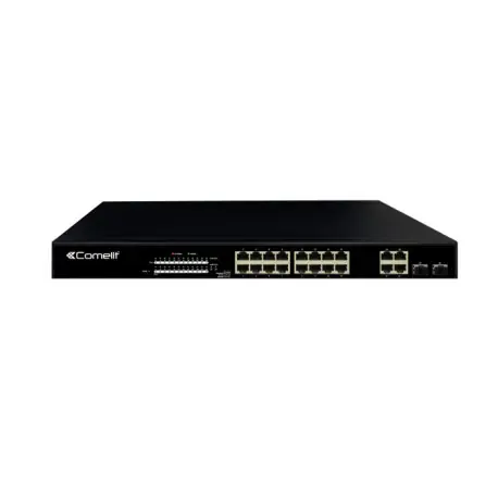 Switch, 16 Ports + 2 Ge Rj45 + 2G Uplink, Gbit - COMELIT IPSWP22N01A