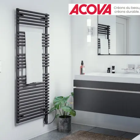 Sèche-serviette ACOVA CALA Symétrique IHC 500W Noir TLNSS050040ECZFB