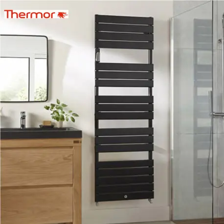 Sèche-serviettes RIVIERA 2 eau chaude 973W Noir Carbone - THERMOR 496119