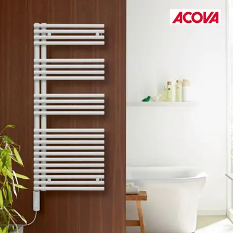 Sèche-serviette ACOVA CALA Asymétrique gauche IHC 500W blanc TLNSL050050ECZF