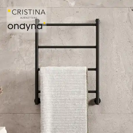 Sèche-serviettes électrique Cristina Mini Noir mat - MMI58213