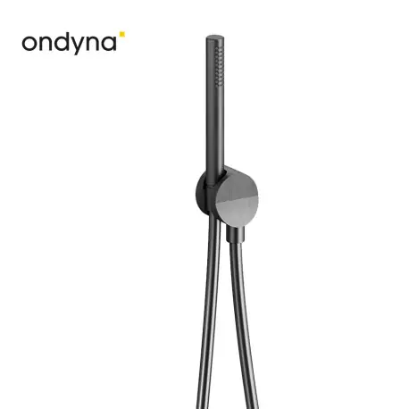 Ensemble Prise D‘Eau Douchette Flexible Piega Inox Chrome Noir Brossé - CRISTINA ONDYNA PD61075I