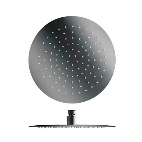 Pomme De Douche Sandwich Inox Ronde 30 Chrome Noir Brosse - CRISTINA ONDYNA PD95375I