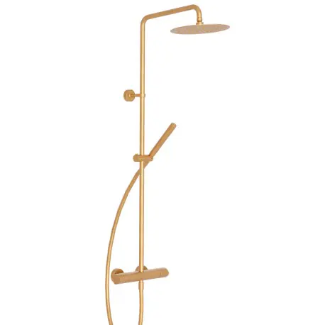Colonne De Douche Profilo Thermostatique Complete Or Brosse - CRISTINA ONDYNA PF48696P