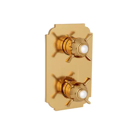 Façade Externe Chambord Laiton Thermostatique 2 Sorties Doré Pvd - CRISTINA ONDYNA XC85256P