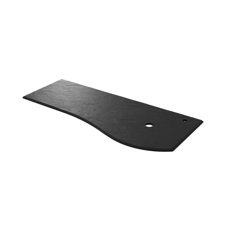 Plan de toilette MAM 1200 coquette à gauche ARDOISE noirE 1210x12x510mm - SALGAR 96749