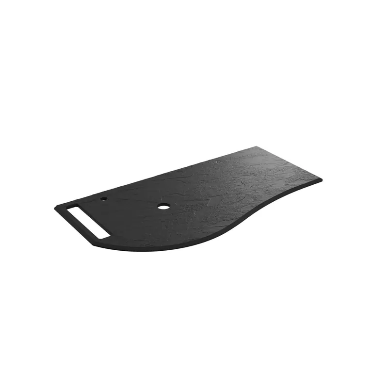 Plan de toilette MAM 990 droite avec porte-serviette ARDOISE noirE 990x12x510mm - SALGAR 96751