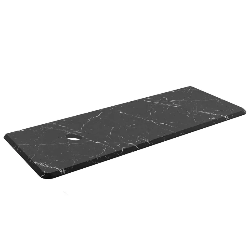 Plan de toilette UNIIQ 800 pour plan vasque à poser noir MARQUINA 810x12x460 mm - SALGAR 96795