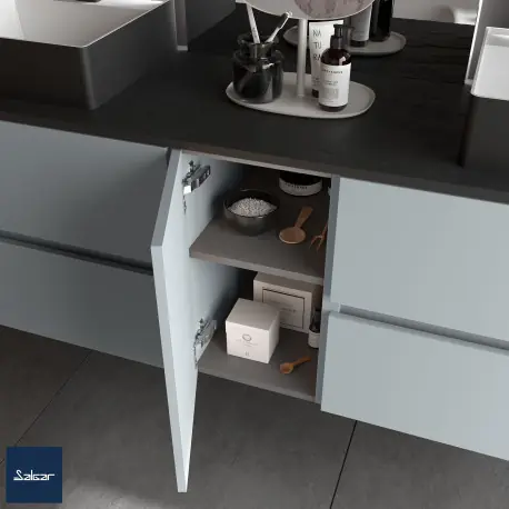 Coquette ALLIANCE 300 réversible 1 porte système push Blue Fog 300x540x450mm - SALGAR 97021