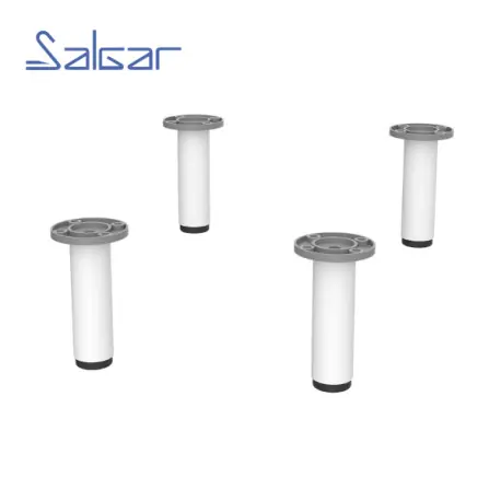 Ensemble de 4 pieds 100 mm blanc - SALGAR 97249